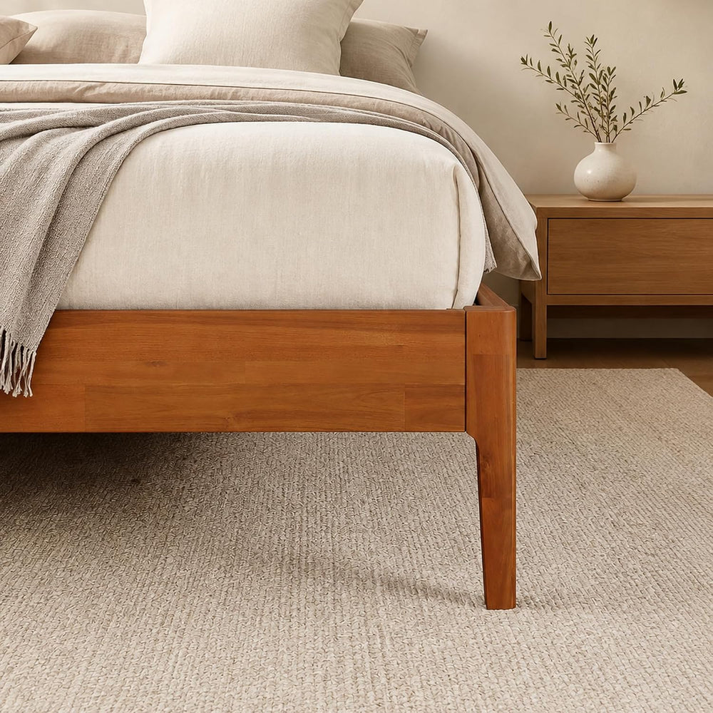 Camila 14'' Luxury Queen Bed Frame – Japanese Joinery Bed Frame, Wood...