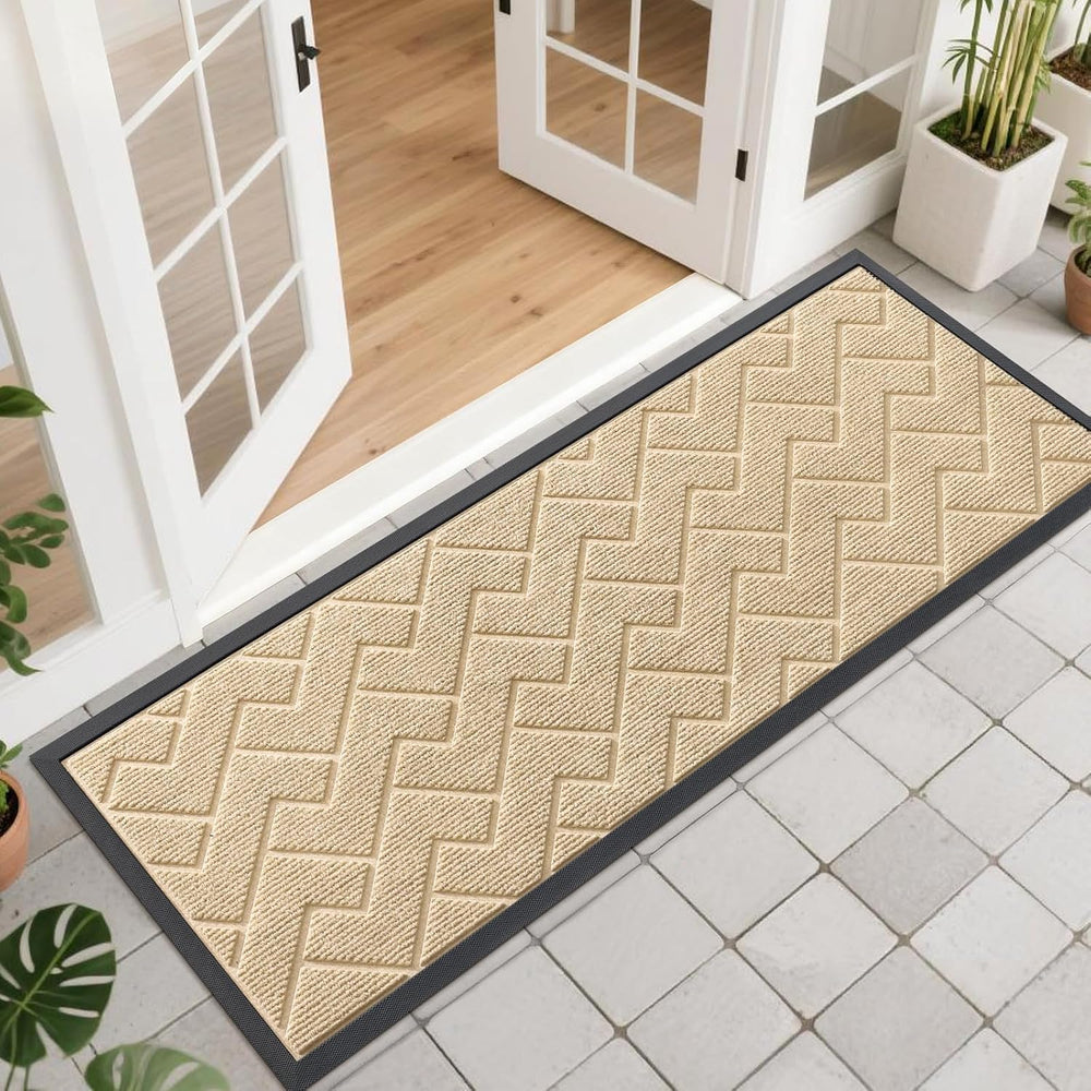 OLANLY Front Door Mat Indoor Outdoor Entrance, Waterproof All-Season,