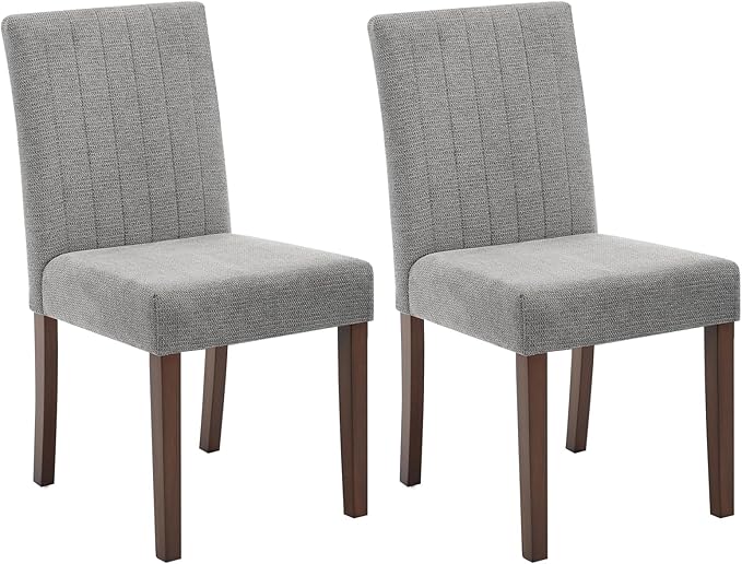 Upholstered Dining Chairs Set of 2, Modern Fabric Kitchen Side Chairs with St...