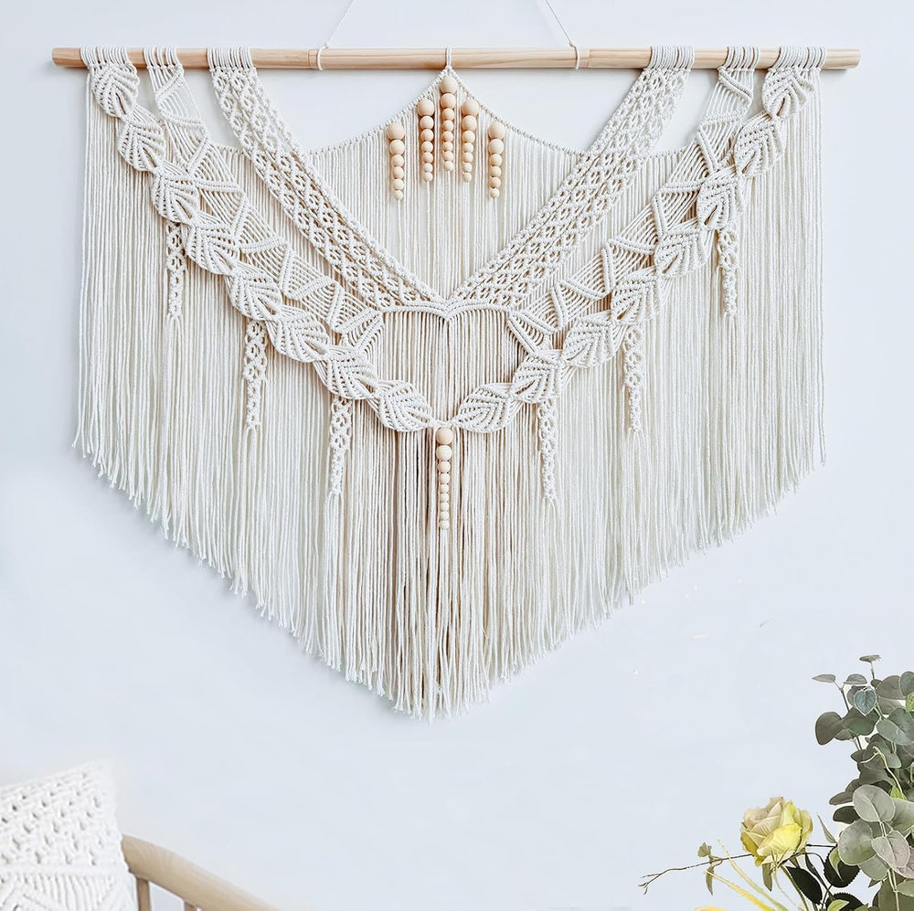 Achart Macrame Wall Hanging Large- Boho Wall Decor- large wall art- Wall Deco...