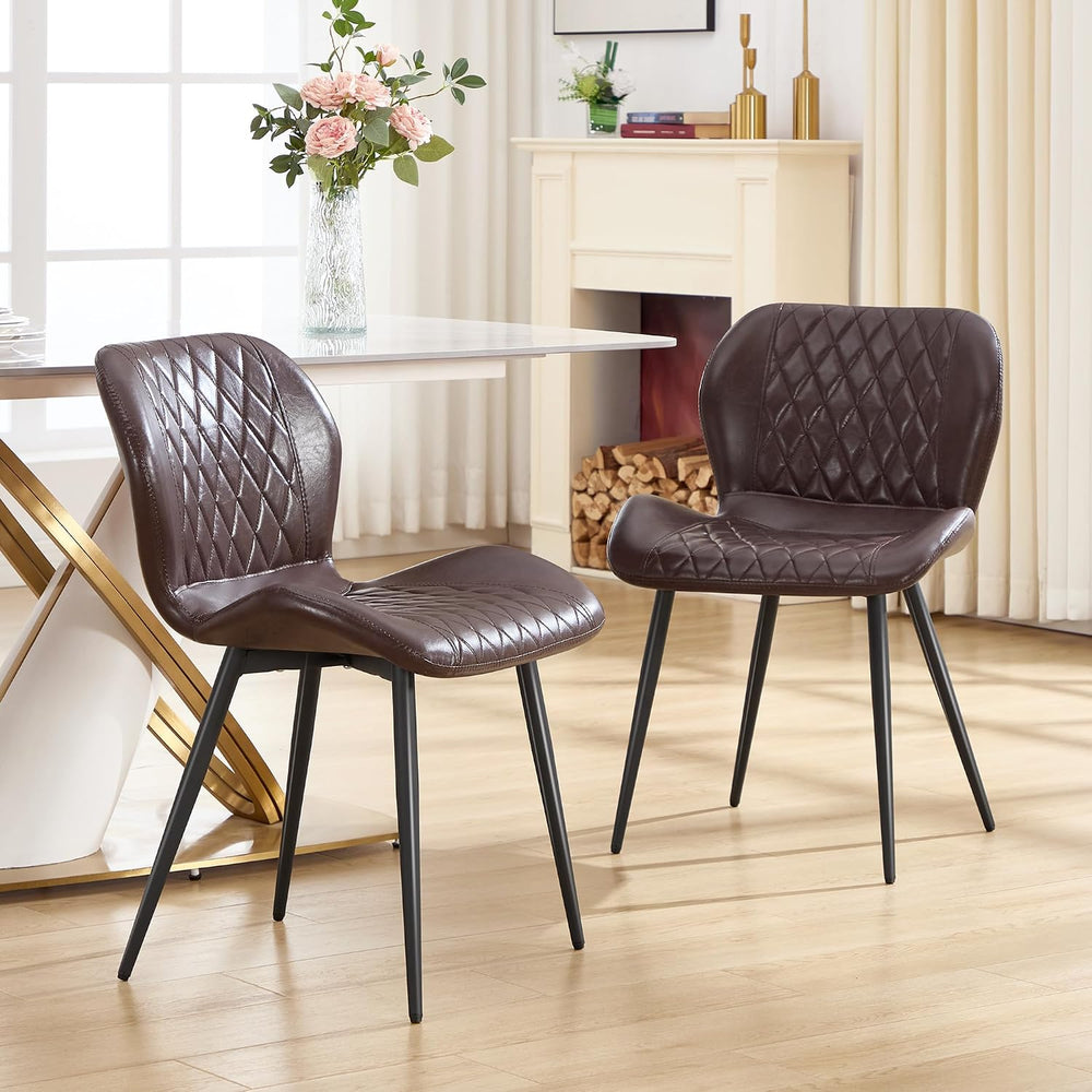 Dining Chairs Set of 2, Comfy Modern Dining Chairs with Thick Cushions, Uphol...
