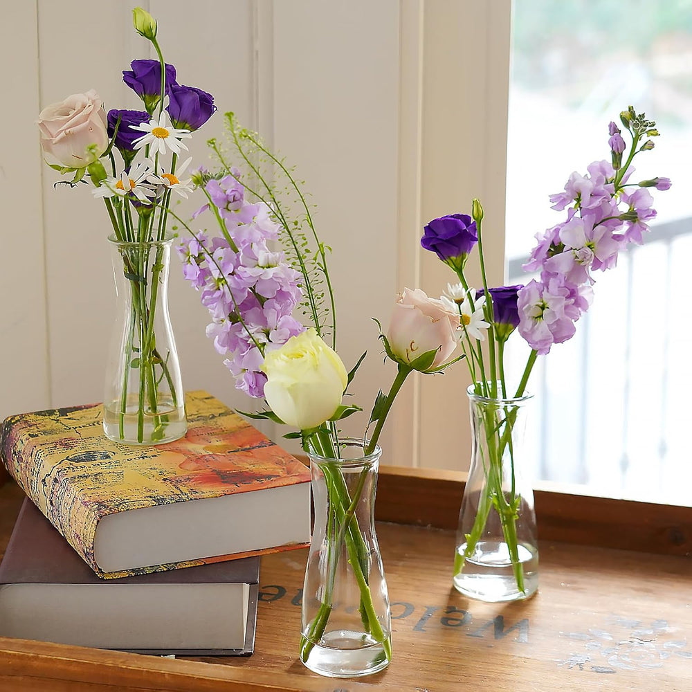 35 PCS Glass Bud Vases for Centerpieces, 5.5" Clear Small Flower Vases