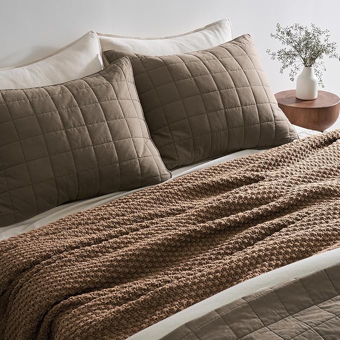 EVERGRACEHOME Chunky Chenille Knit Throw Blanket