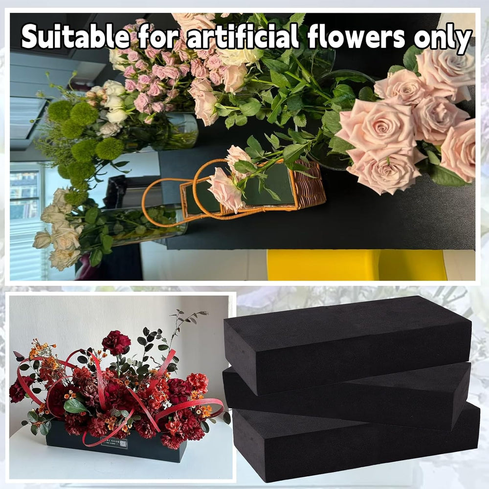 12 Piece Reusable Floral Foam Blocks, 11.8 x 4.7 x 2 Inch, Water Resistant, f...