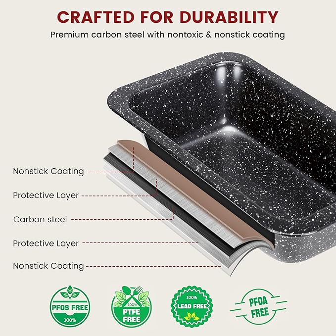 Terlulu 10-Piece Baking Pans Set, Bakeware Sets Nonstick, Baking Set