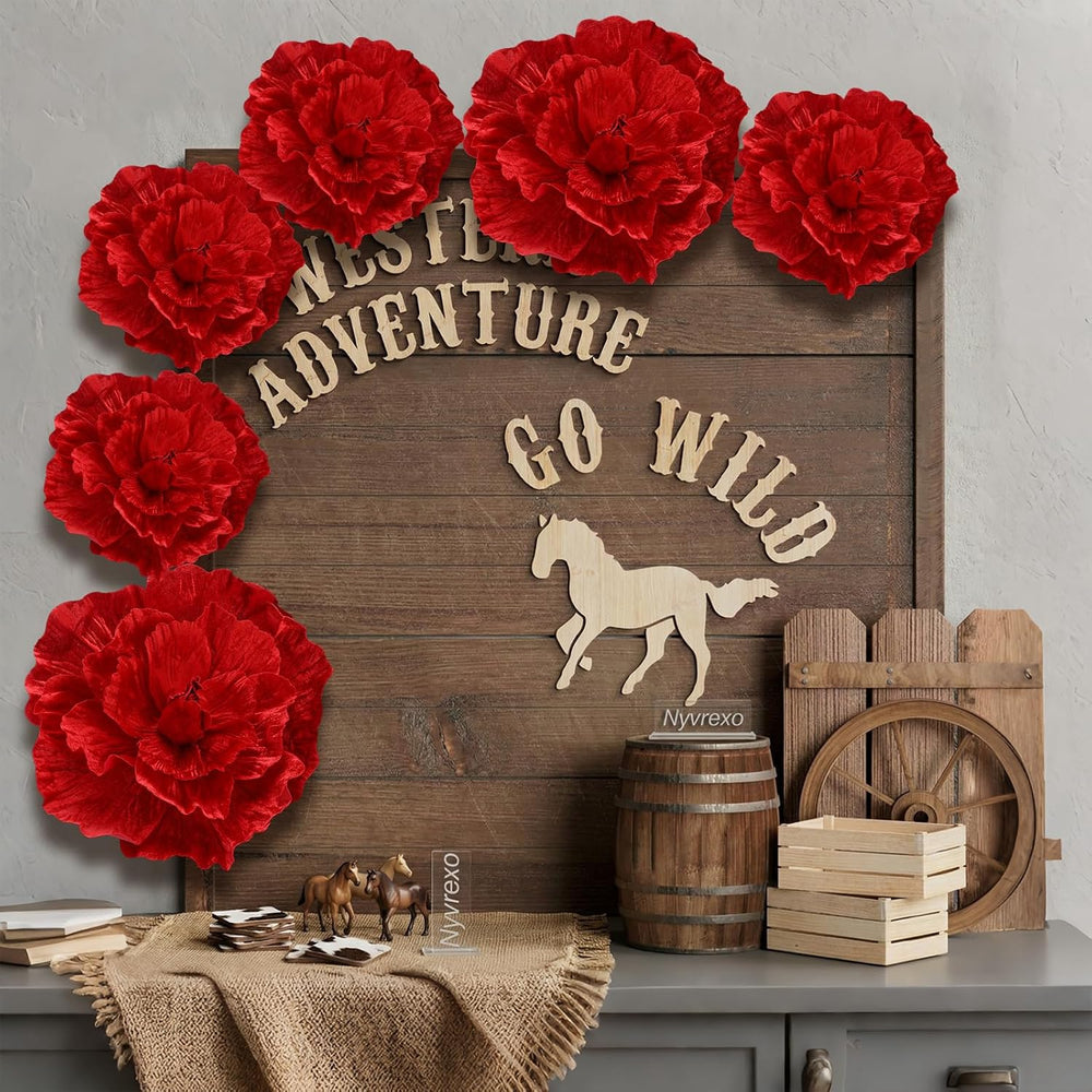 Giegxin 6 Pcs Giant Christmas Flowers Decor Large Christmas Tree Flower