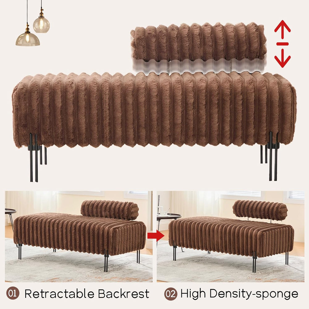 NIOIIKIT 53.2" Loveseat Sofa Couch with Adjustable Backrest, Accent Sofa...