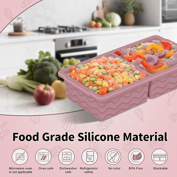 3-Pack Silicone Freezer Trays