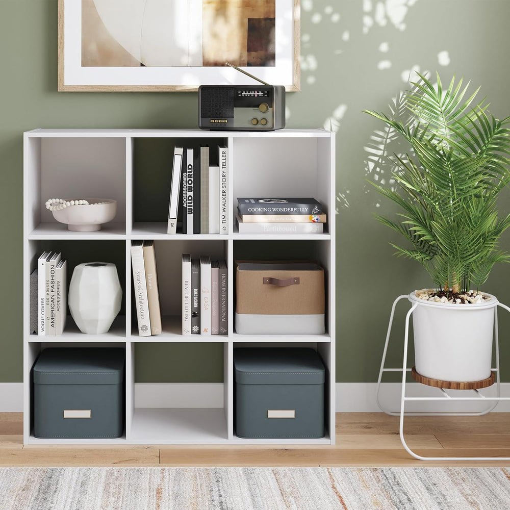 Signature Design by Ashley Onita Modern 3-Tier Floor Standing 9 Cube Organize...