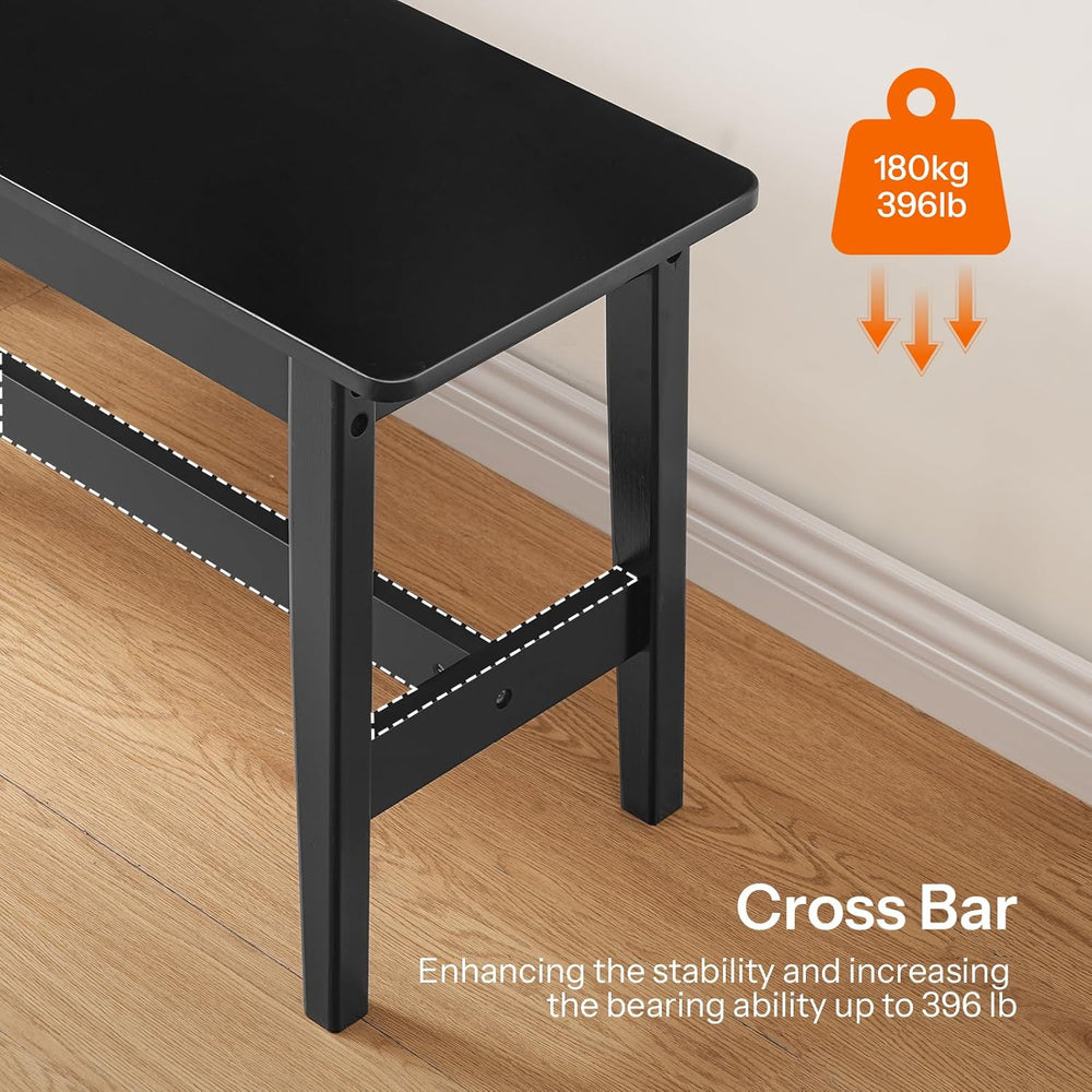 HOOBRO 39.3'' Bamboo Dining Bench, Farmhouse Kitchen Table Bench, Kit...