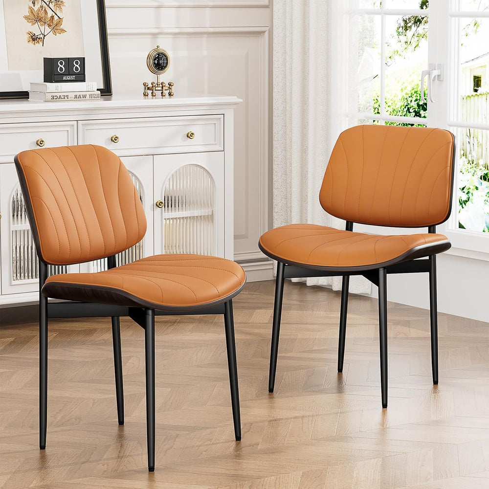 Dining Chairs Set of 2, Mid Century Modern Dining Room and Kitchen Chairs, Up...