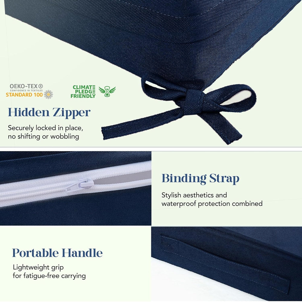 L’AGRATY Outdoor Chair Cushions for Patio Furniture:24" x 24" Deep ...