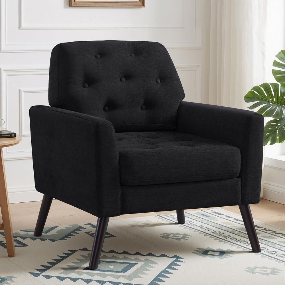Accent Chair for Living Room, Mid Century Modern Reading Chair, Upholstered A...
