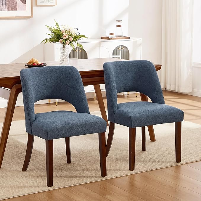 Dining Chairs Set of 2,Modern Dining Room Chairs with Thick Cushions,Upholste...