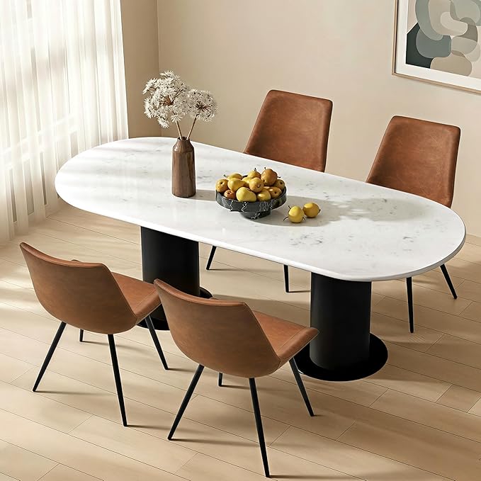 Yaheetech Dining Room Chairs Set of 4 Mid Century Modern Kitchen Chairs with ...