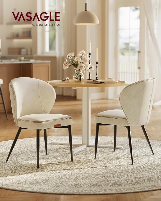 VASAGLE EKHO Collection - Dining Chairs Set of 2, Upholstered Kitchen Chairs,...