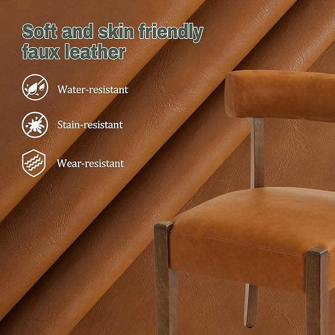 Modern Dining Chairs Set of 8, Faux Leather Upholstered Kitchen & Dining ...