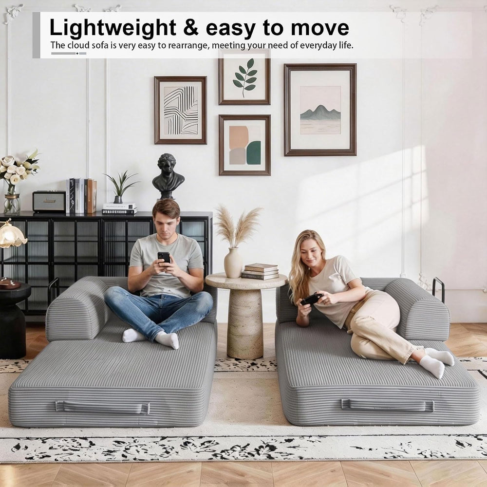 JJJ 89 inch Boneless Sofa Bed Sleeper Couch