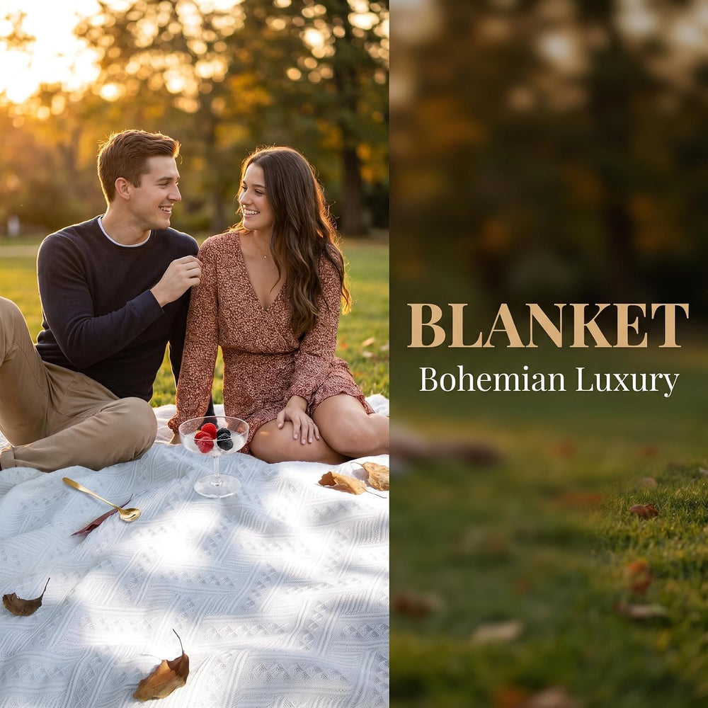 70x70 Bohemian Picnic Mat Extra Large, Sand Proof Outdoor Camping Blanket Mac...