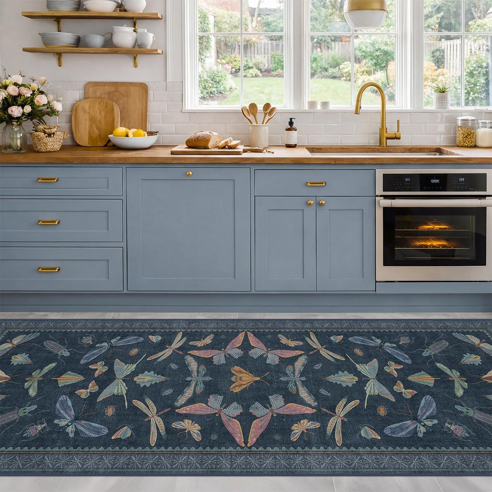 Vintage 2'6"x8' Kitchen Rugs Washable, Non Slip 8ft Long Rugs
