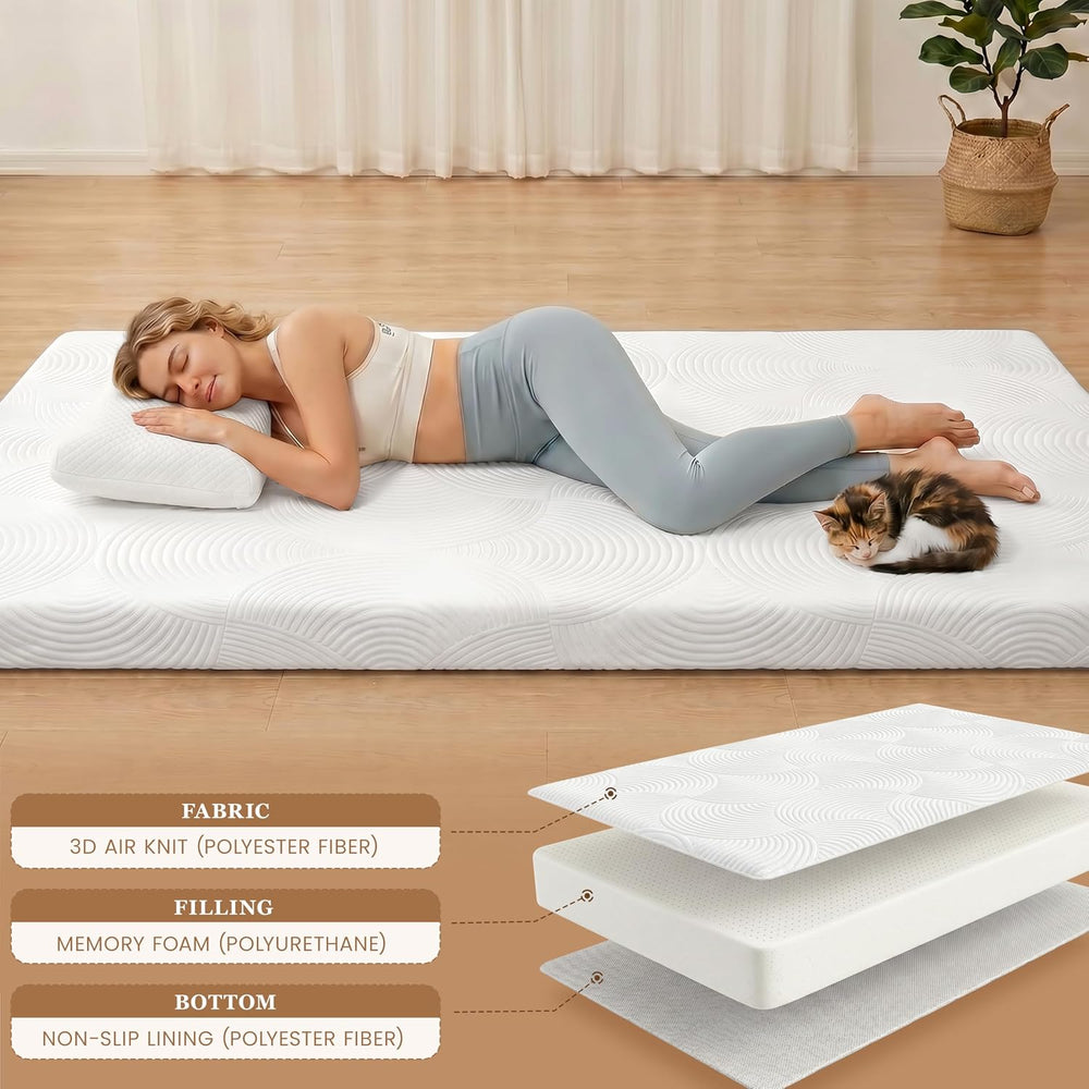 Japanese Floor Mattress,3.5" Thicken Futon Mattress Tatami Mat Twin