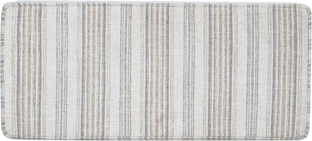 HomePop Malmo 36" Storage Bench - Gray Striped Pattern