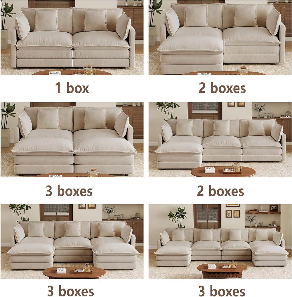 70.8" Loveseat Sofa 2 Seater Cloud Sectional Couch, Small Love Seat
