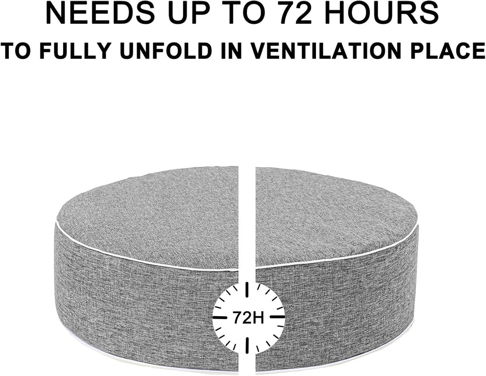 Round Floor Cushions - 20" x 6" Indoor-Outdoor Flexible Seating for...