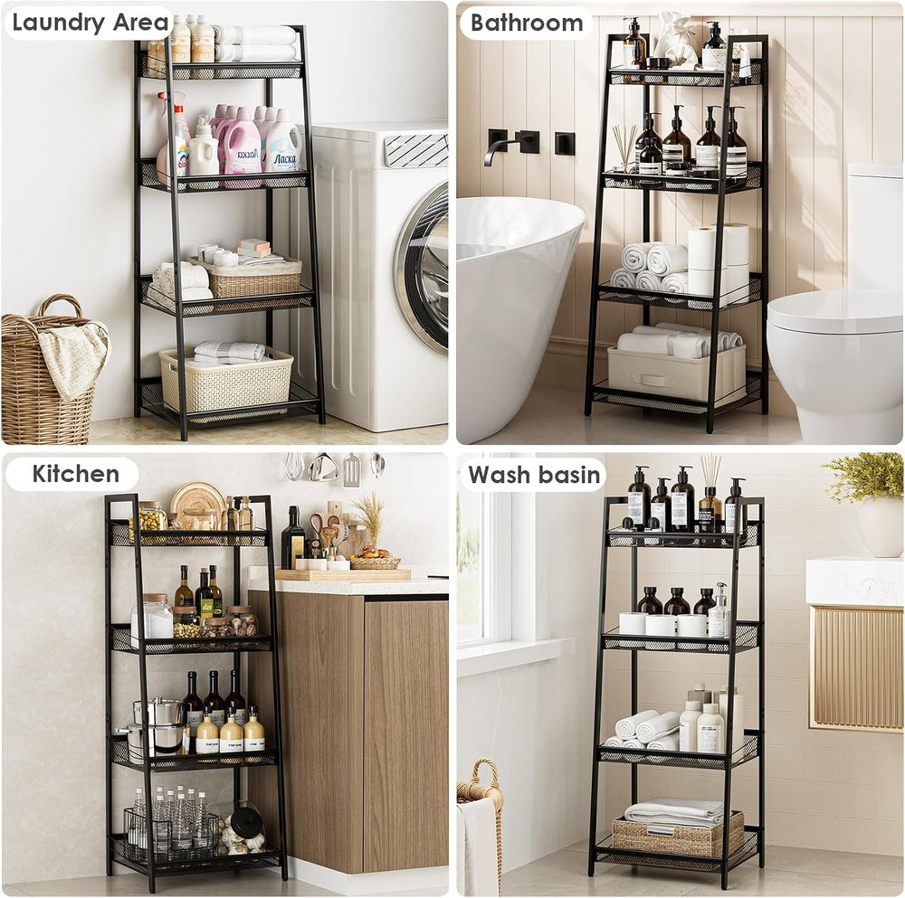 Masupu 4 Tier Bathroom Shelf, Bathroom Organizer and Storage for Small Space,...