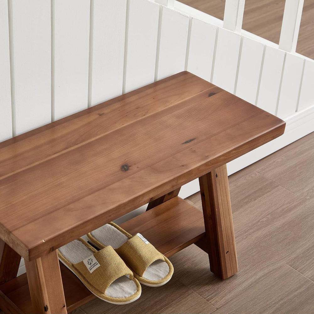 30" Entryway Bench with Storage Farmhouse Narrow Dining Bench Shoe Rack ...