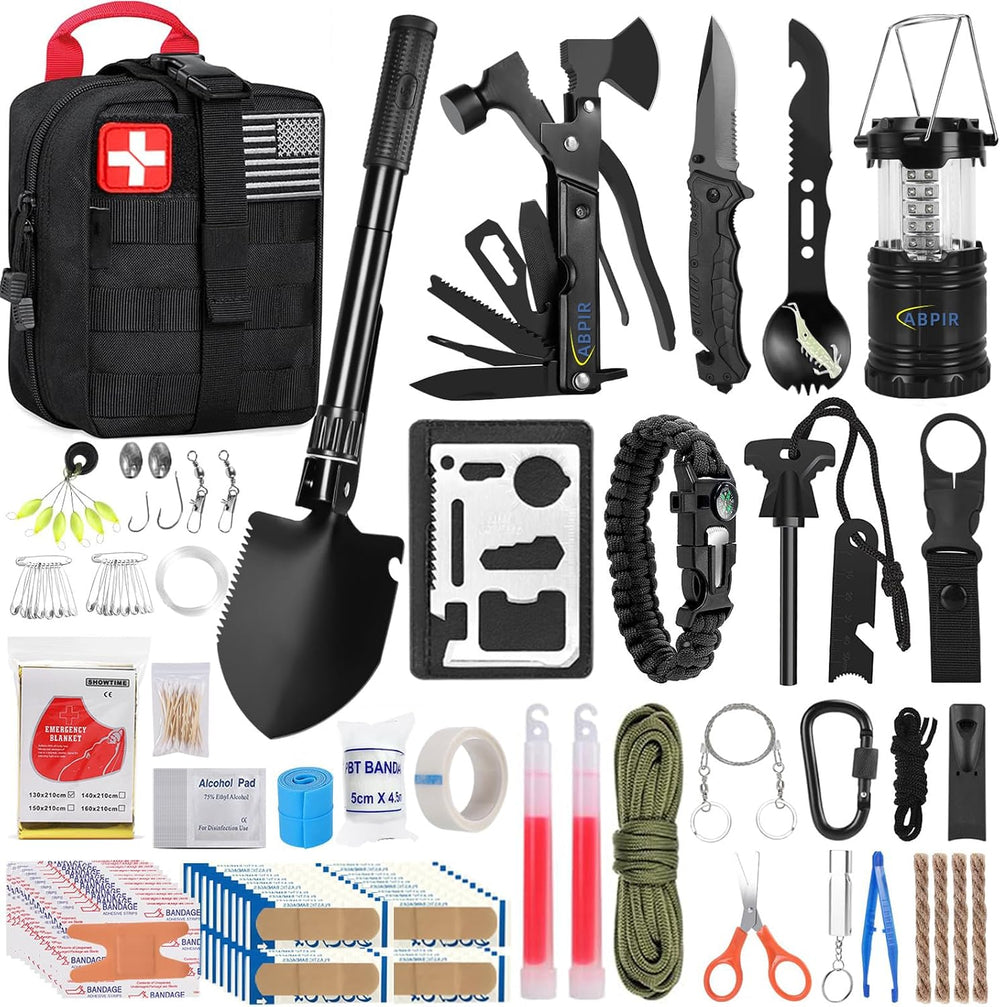 ABPIR 170 PCS Survival Kits, Survival First Aid Kit with Essential Survival G...