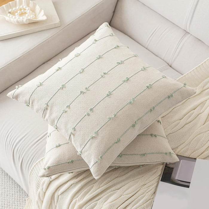YEENAASY Boho Throw Pillow Covers 26x26 Set of 2 Farmhouse Pillow Cases