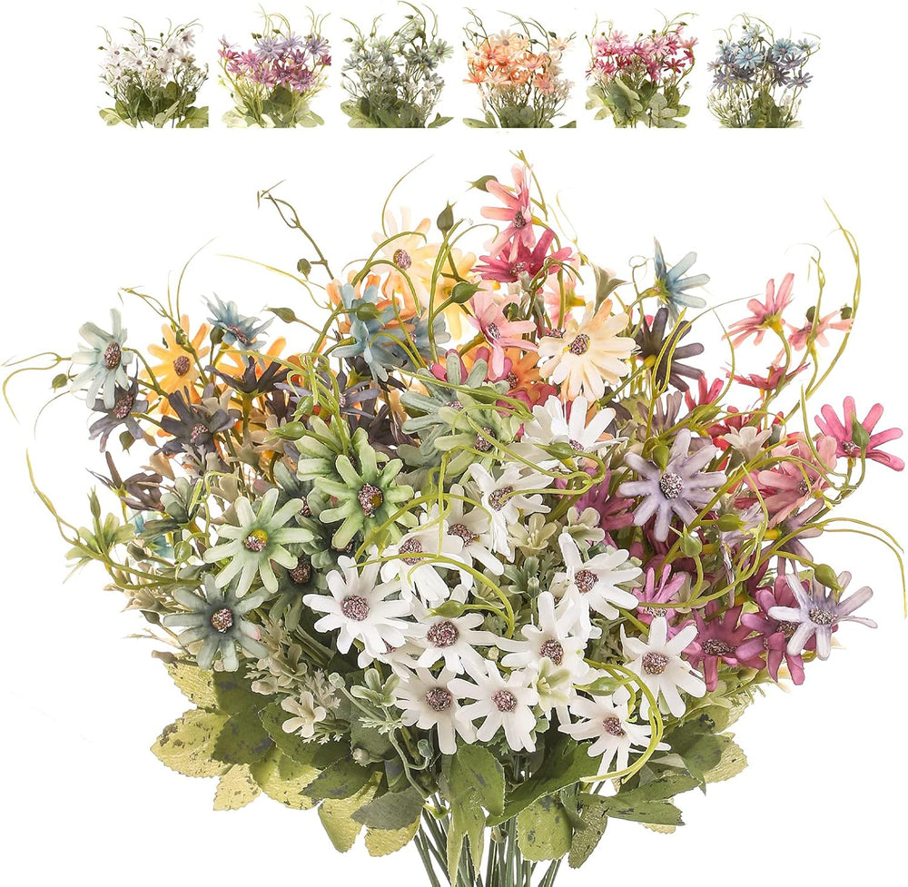 Artificial Flowers Wildflowers Silk Daisy Spring Fake Daisies Decoration Summ...