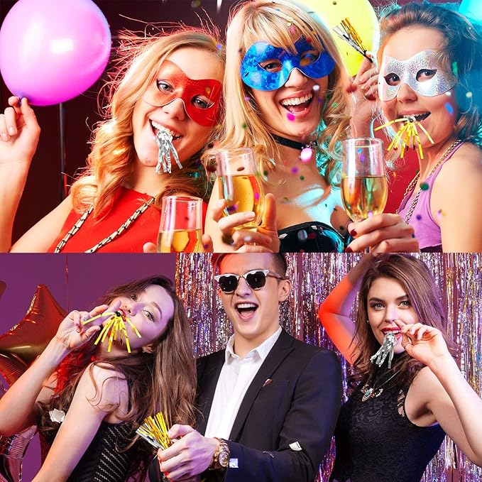 200 Pcs Party Blowers Noise Makers Party Horns Blowout Clappers Noisemakers f...