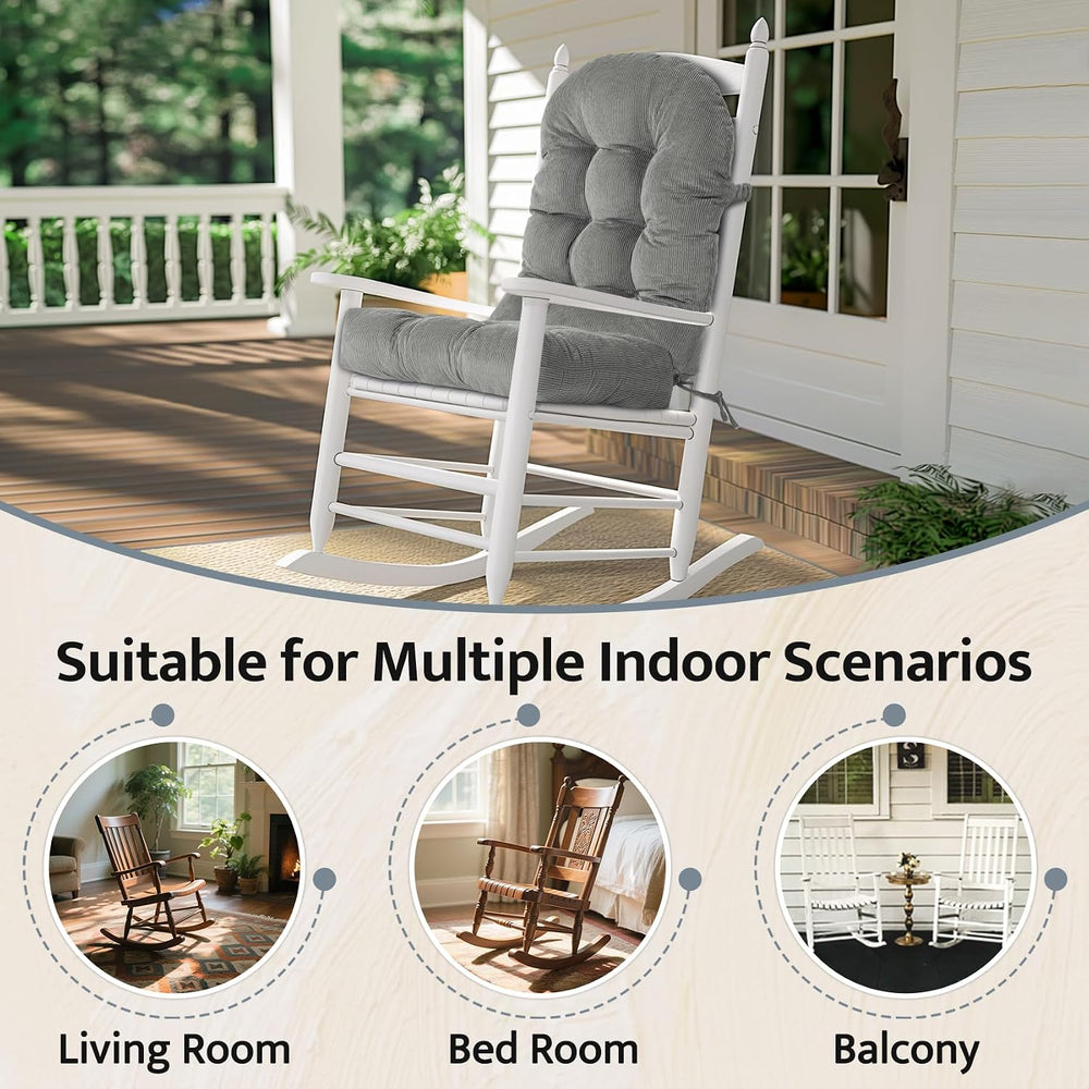 mudilun Adirondack Chair Cushion 44x19x4in for Indoor Rocking Chair Pads
