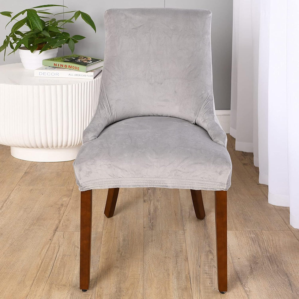 MIFXIN Velvet Wingback Chair Cover Slipcover Stretch Washable Sloping Armchai...