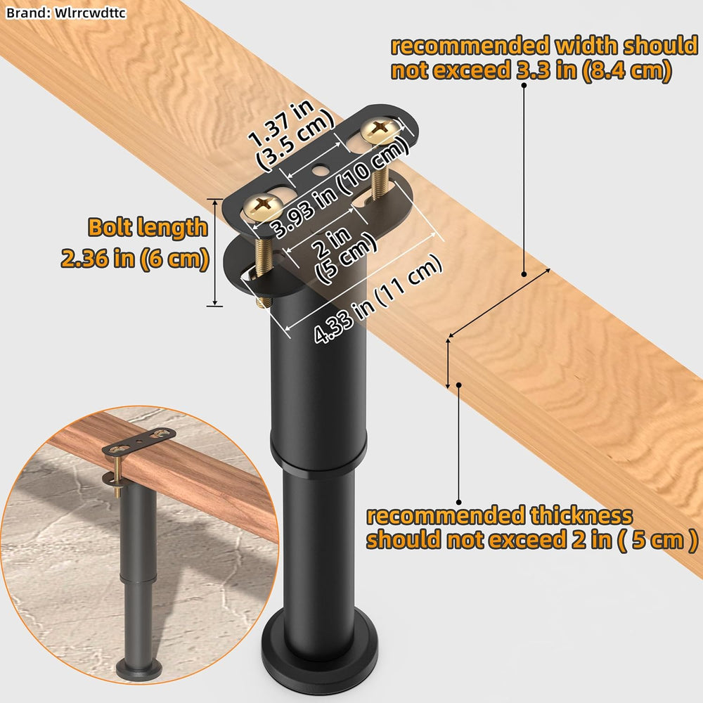 Wlrrcwdttc 4 Pcs Adjustable Height Bed Support Legs 7.08-13 inch, Bed Frame C...