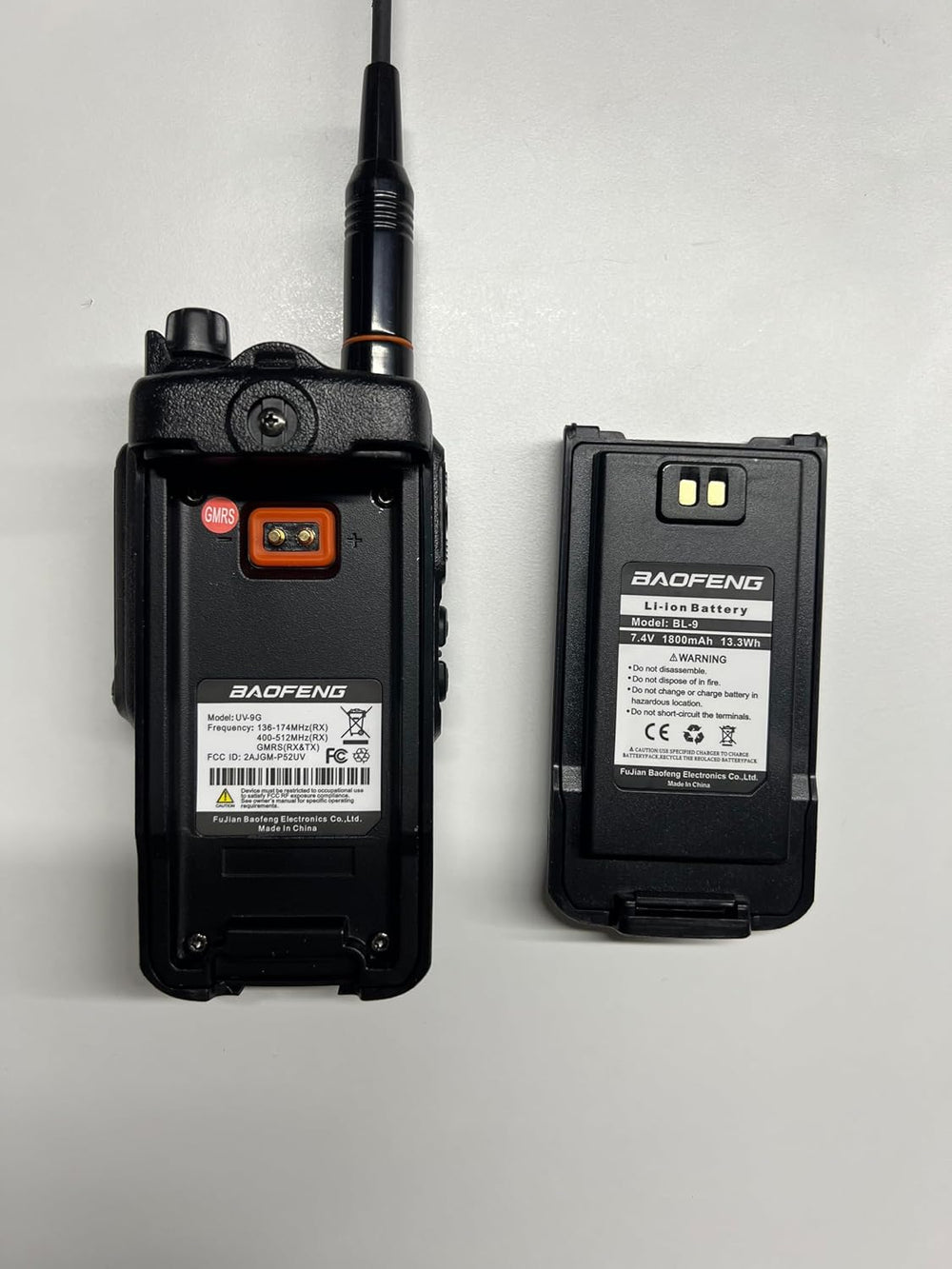 BAOFENG UV-9G GMRS Handheld Radio, Waterproof Walkie Talkies IP67, 1 Pack