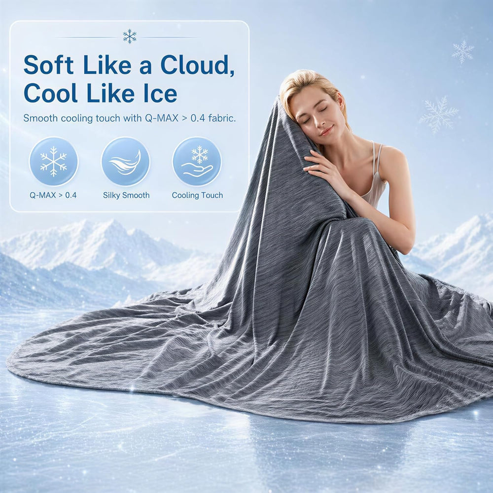 King Size Cooling Blanket for Hot Sleepers - Lightweight Breathable Cool Cold...