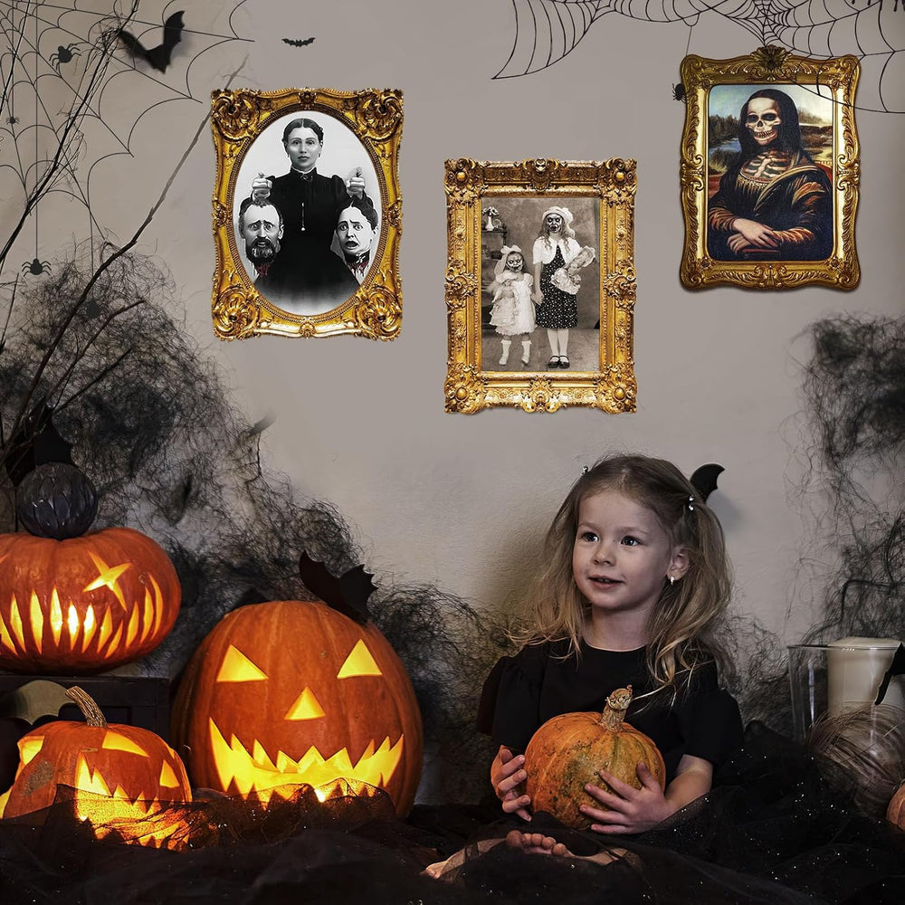 ECGER Halloween Decorations Indoor, Haunted Scary Changing Face Pictures