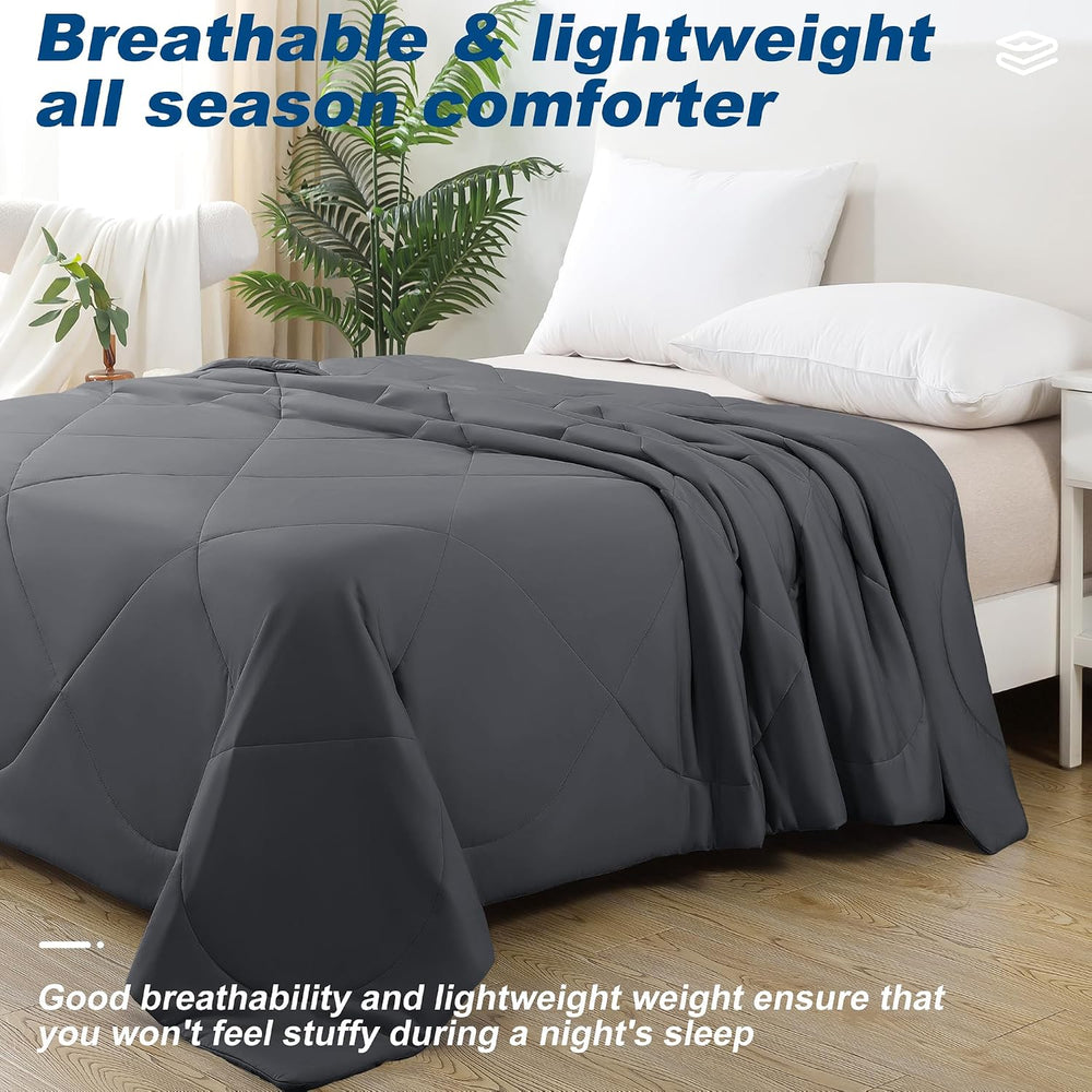 Cooling Comforter Queen Size, Double-Sided Cold Tech Fabric Quilted Bed Comfo...