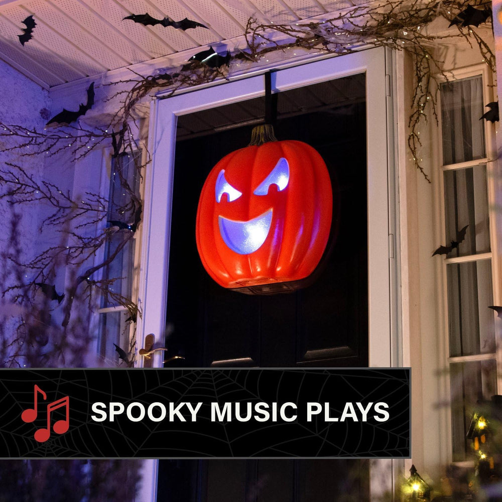 Haunted Hill Farm 1.8-Ft. LED Pumpkin Flatback Halloween Decoration