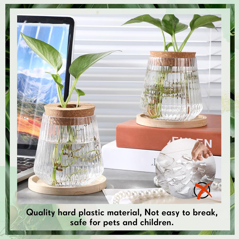 Baderke 12 Pack Propagation Vases for Plants, Vertical Grain Style