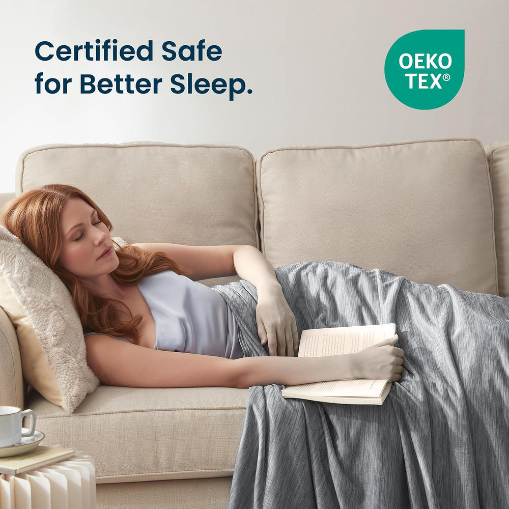 SLEEP ZONE Nanotex Cooling Blanket for Hot Sleepers, Double-Sided Cold Blanke...