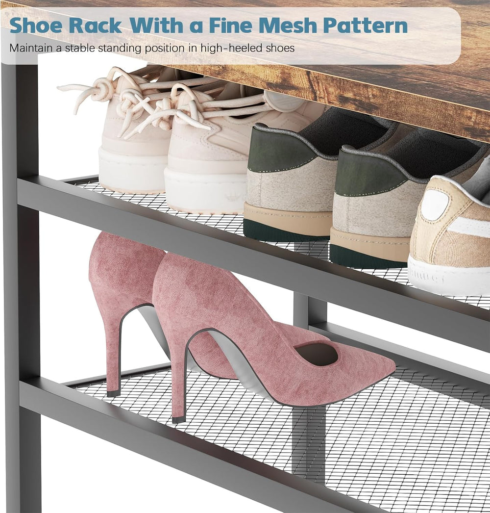 Shoe Rack for Entryway, Freestanding Hidden Shoe Storage Organizer, Boot Shoe...