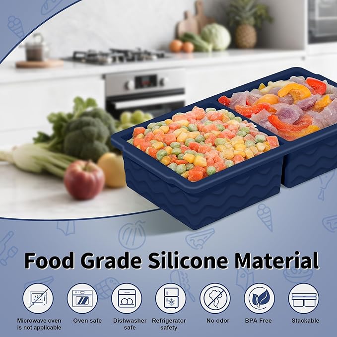 3-Pack Silicone Freezer Trays