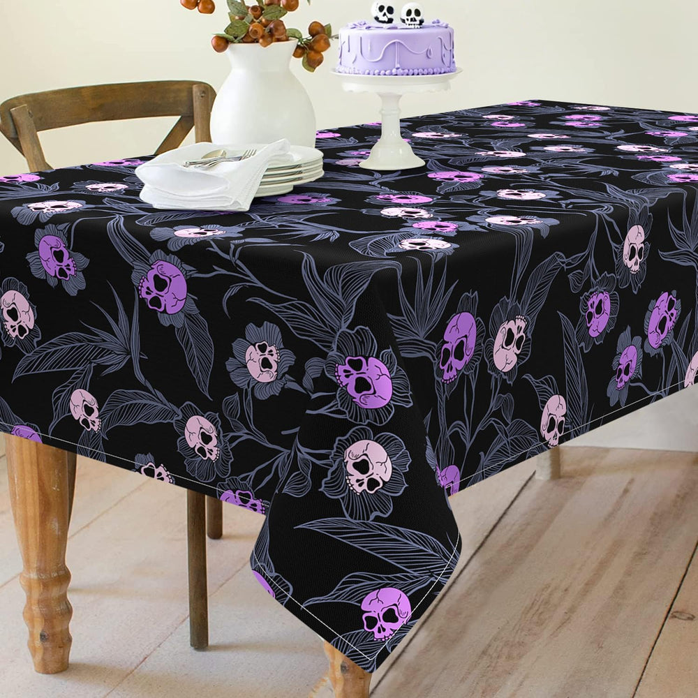 Roszwtit Halloween Skull Rectangle Tablecloth for Home Decor 60" x 120&q...