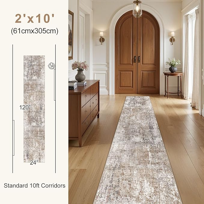 UERMEI 2X10 Washable Runner Rug