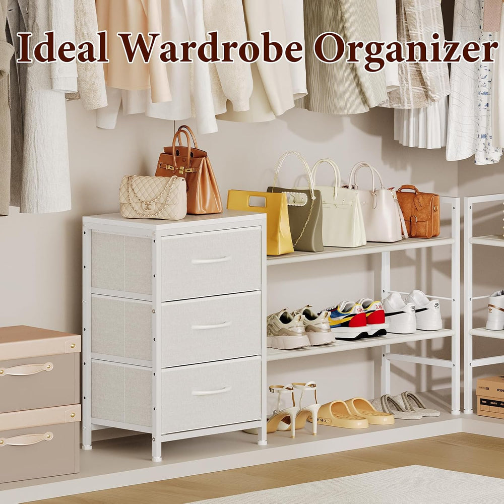 Closet Organizers and Storage, Adjustable Shelves,3 Drawer White