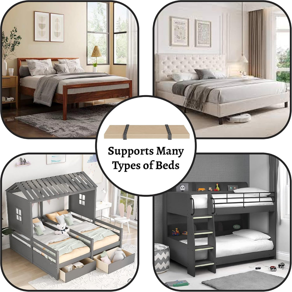Greaton, Folding Bunkie Board – Low-Profile 74″ x 53″ Mattress Support Platfo...